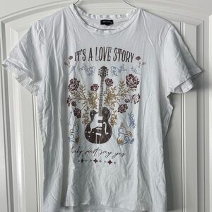 White Originality T-Shirt Sz XL Taylor Swift Love Story Theme
